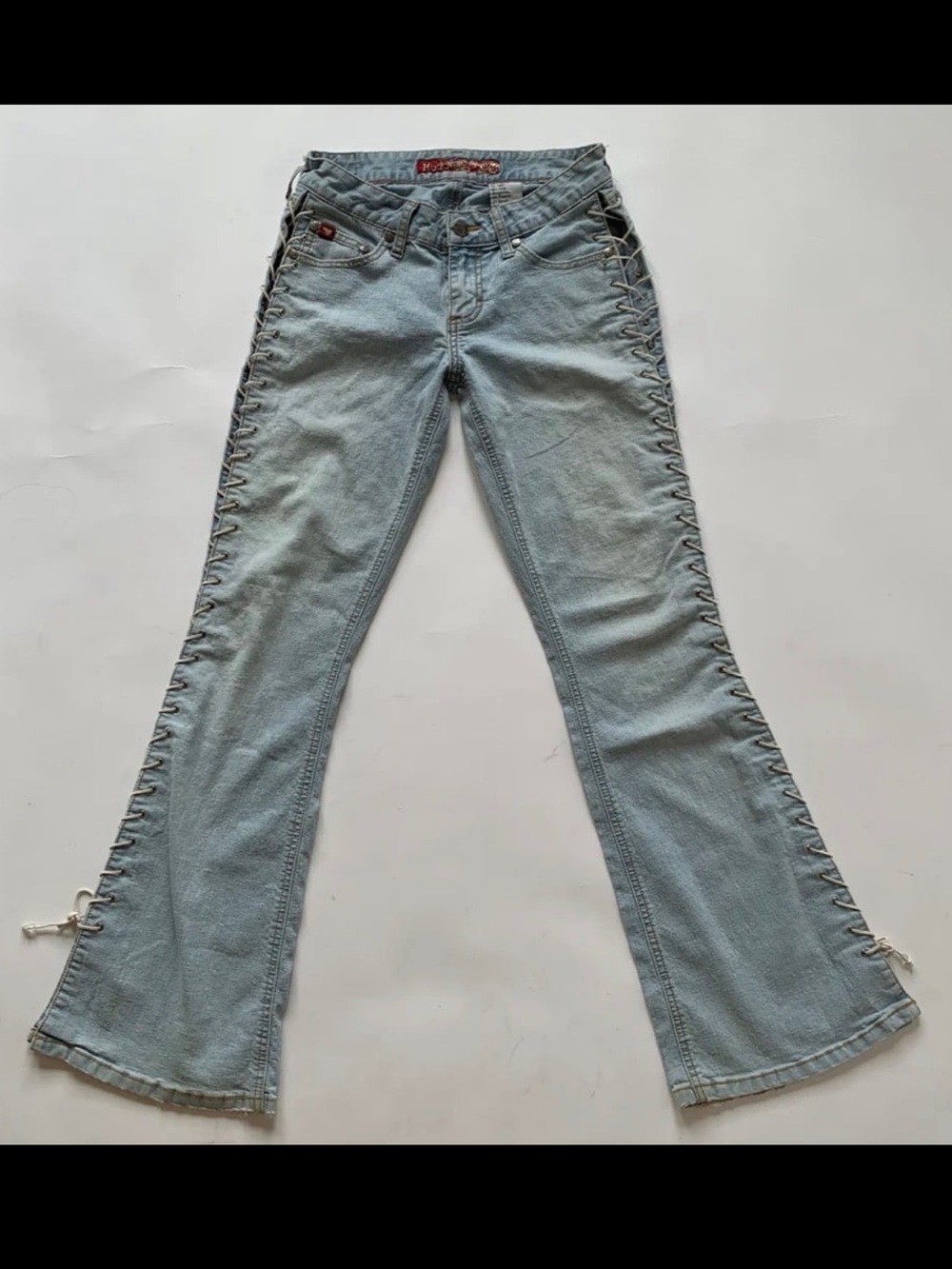 Mudd Jeans Flare Lace-Up Y2K